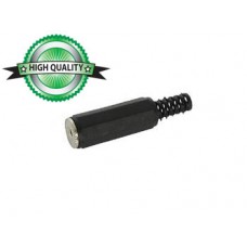 VROUWELIJKE 2.5mm STEREO JACK - PLASTIC ZWART