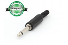 MANNELIJKE 6.35mm MONO JACK - PLASTIC ZWART MANNELIJKE 6.35mm MONO JACK - PLASTIC ZWART