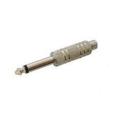 MANNELIJKE 6.35mm MONO JACK - VERNIKKELD