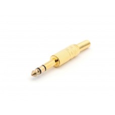 MANNELIJKE 6.35mm STEREO JACK - VERGULD
