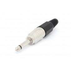 PROFESSIONELE MANNELIJKE 6.35mm MONO JACK - ZWART