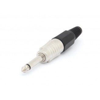PROFESSIONELE MANNELIJKE 6.35mm MONO JACK - ZWART
