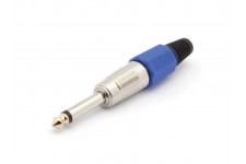 PROFESSIONELE MANNELIJKE 6.35mm MONO JACK - BLAUW PROFESSIONELE MANNELIJKE 6.35mm MONO JACK - BLAUW