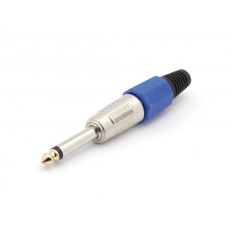 PROFESSIONELE MANNELIJKE 6.35mm MONO JACK - BLAUW