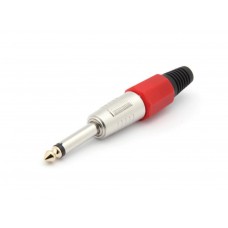 PROFESSIONELE MANNELIJKE 6.35mm MONO JACK - ROOD