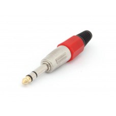 PROFESSIONELE MANNELIJKE 6.35mm STEREO JACK - ROOD
