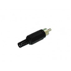 MANNELIJKE RCA PLUG - ZWART