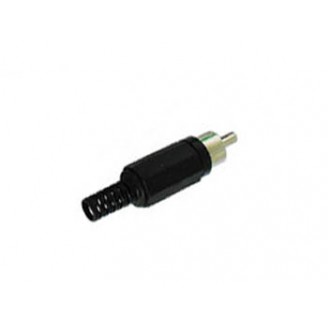 MANNELIJKE RCA PLUG - ZWART