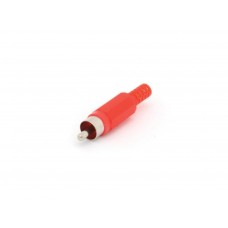 MANNELIJKE RCA PLUG - ROOD