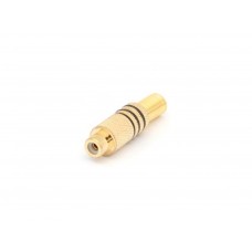 VROUWELIJKE RCA PLUG - VERGULD - ZWART
