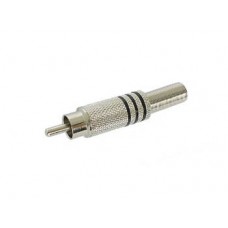 MANNELIJKE RCA PLUG - VERNIKKELD - ZWART