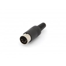 MANNELIJKE 5P DIN PLUG ZWART