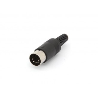 MANNELIJKE 5P DIN PLUG ZWART