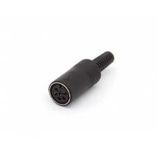 VROUWELIJKE 6P DIN PLUG ZWART