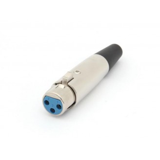 VROUWELIJKE 3P XLR PLUG - VERNIKKELD