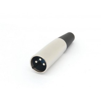 MANNELIJKE 3P XLR PLUG - VERNIKKELD