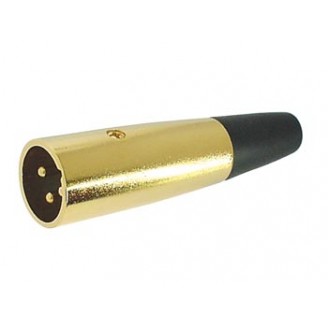 MANNELIJKE 3P XLR PLUG - VERGULD