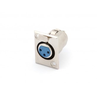 VROUWELIJKE 3P XLR PLUG - VERNIKKELD - CHASSISMONTAGE