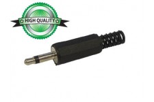 MANNELIJKE 3.5mm MONO JACK - PLASTIC - ZWART