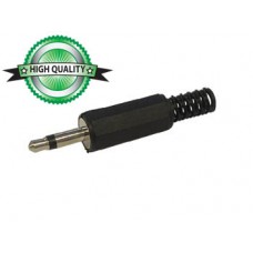 MANNELIJKE 3.5mm MONO JACK - PLASTIC - ZWART