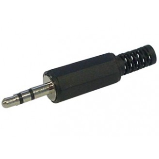 MANNELIJKE 3.5mm STEREO JACK - PLASTIC - ZWART