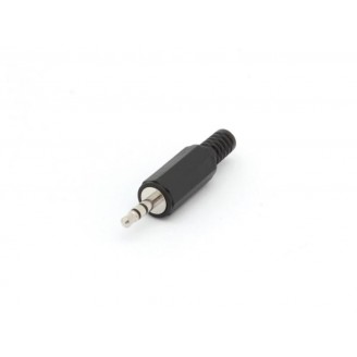 MANNELIJKE 3.5mm STEREO JACK - PLASTIC - ZWART