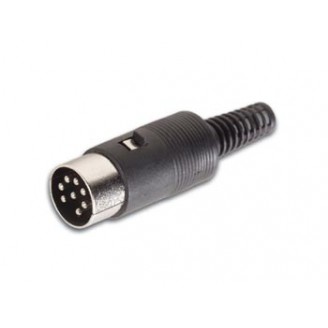 MANNELIJKE AUDIO DIN PLUG - 8P - ZWART