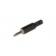 MANNELIJKE 3.5 MM STEREO JACK - ZWART - 4 AANSLUITINGEN
