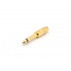 VROUWELIJKE RCA PLUG NAAR MANNELIJKE 6.35mm MONO JACK - VERGULD