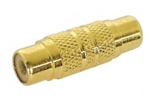 VROUWELIJKE RCA PLUG NAAR VROUWELIJKE RCA PLUG - VERGULD