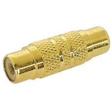 VROUWELIJKE RCA PLUG NAAR VROUWELIJKE RCA PLUG - VERGULD