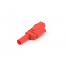 IEC1010 BANAANPLUG 4mm INSTEEKBAAR - ROOD