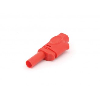 IEC1010 BANAANPLUG 4mm INSTEEKBAAR - ROOD