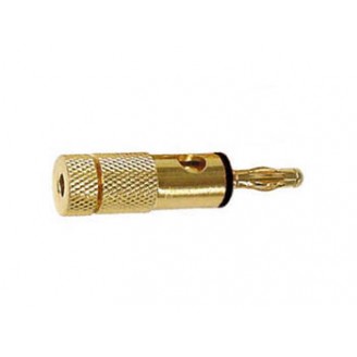 BANANA PLUGS 4mm GOUD - ZWART