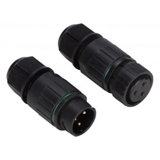 3P CONNECTOR VOOR KABEL - WATERBESTENDIG IP67 - 13A 230V (1 set)