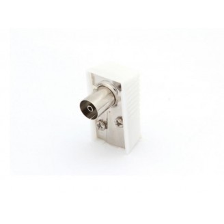 HAAKSE TV-PLUG 9.5mm/2.3mm - VROUWELIJK - WIT