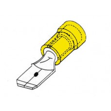 MANNELIJKE CONNECTOR 6.4mm GEEL