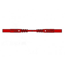 SPUITGEGOTEN MEETSNOER MET CONTACTBEVEILIGING 4mm 25cm / ROOD (MLB/GG-SH 25/1)