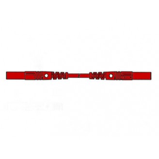 SPUITGEGOTEN MEETSNOER MET CONTACTBEVEILIGING 4mm 25cm / ROOD (MLB/GG-SH 25/1)