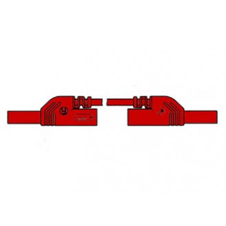 CONTACT PROTECTED INJECTION-MOULDED MEASURING LEAD 4mm 25cm / RED (MLB-SH/WS 25/1)