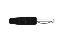 VERBINDING 4mm MET SCHROEF / ZWART (VON 20)