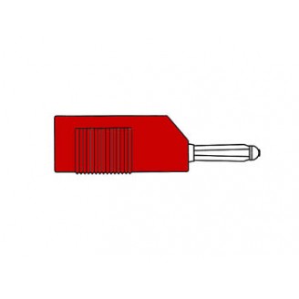 MATING CONNECTOR 4mm MET LANGZAAMHEID OF DRAAIKOPPELING, MET SCHROEF / ROOD (BSB 20K)