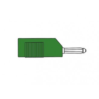 MATING CONNECTOR 4mm WITH LONGITUDINAL OR TRANSVERSE CABLE MOUNTING, WITH SCREW / GREEN (BSB 20K)