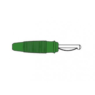 BANAANSTEKKER 4mm MET DWARSGAT EN SOLDEERAANSLUITING / GROEN (VQ 30)