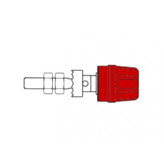 4mm AANSLUITKLEM MET GEISOLEERDE KOP / ROOD (PK10A)