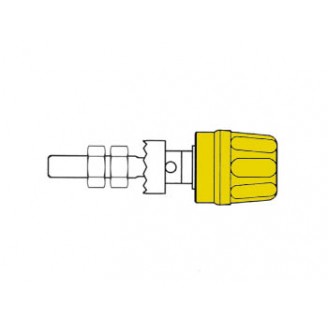 4mm AANSLUITKLEM MET GEISOLEERDE KOP / GEEL (PK10A)