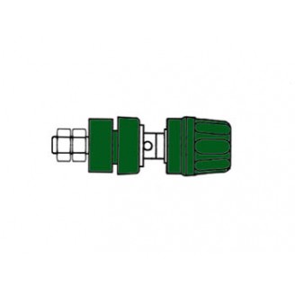 GEISOLEERDE 4mm INBOUWBUS MET KOP EN RING / GROEN (PKI10A)