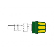 4mm AANSLUITKLEM MET GEISOLEERDE KOP / GROEN+GEEL (PK10A)