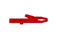 GEISOLEERDE KROKODILLENKLEM 4mm / ROOD (AK 25)