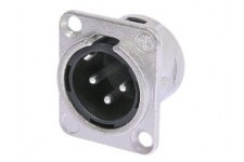 NEUTRIK - XLR CHASSISDEEL, 3-POLIG MANNELIJK, VERZILVERD, VERNIKKELD, D-FORMAAT NEUTRIK - XLR CHASSISDEEL, 3-POLIG MANNELIJK, VERZILVERD, VERNIKKELD, D-FORMAAT